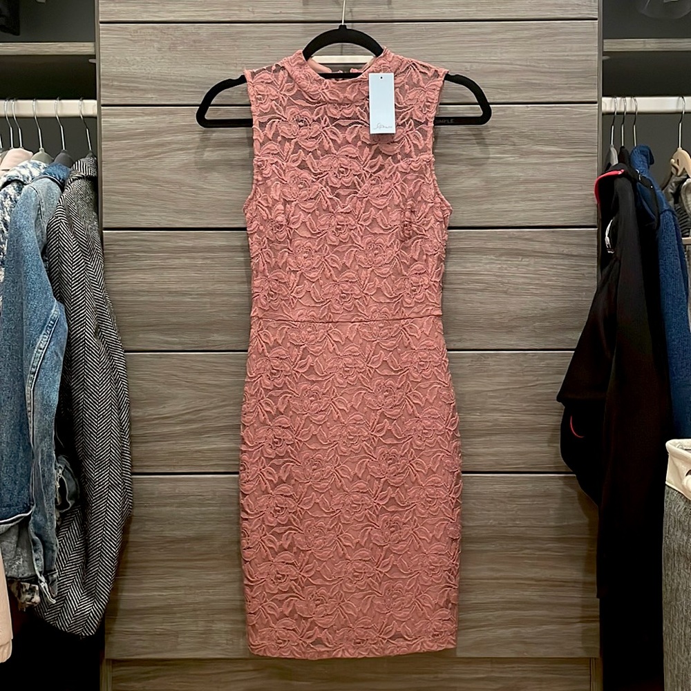 New Lace Dress in Dusty Rose